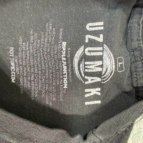 Ripple Junction T-Shirt Men L Black Uzumaki Spiral Horror Manga Junji Ito - Picture 3 of 7